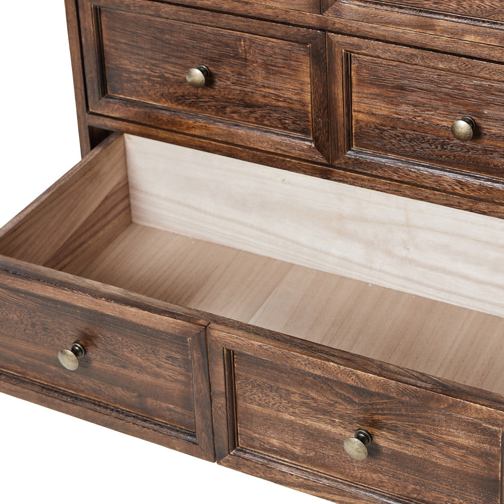 32" Tall 3-Drawer Nightstand Set of 2, Walnut