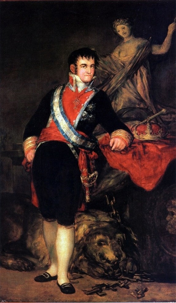 Francisco Jose de Goya Y Lucientes Fernando VII Gallery Wrapped Canvas Print