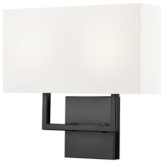 Saxon 2-Light Wall Sconce, Matte Black
