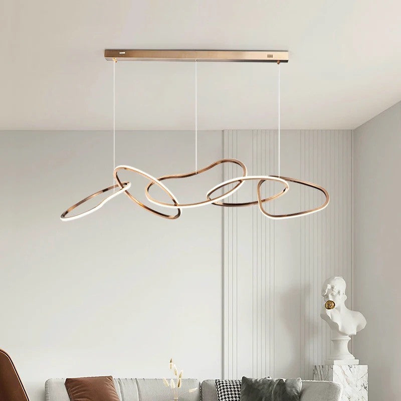 Akari Circular Chandelier Lighting, L59"