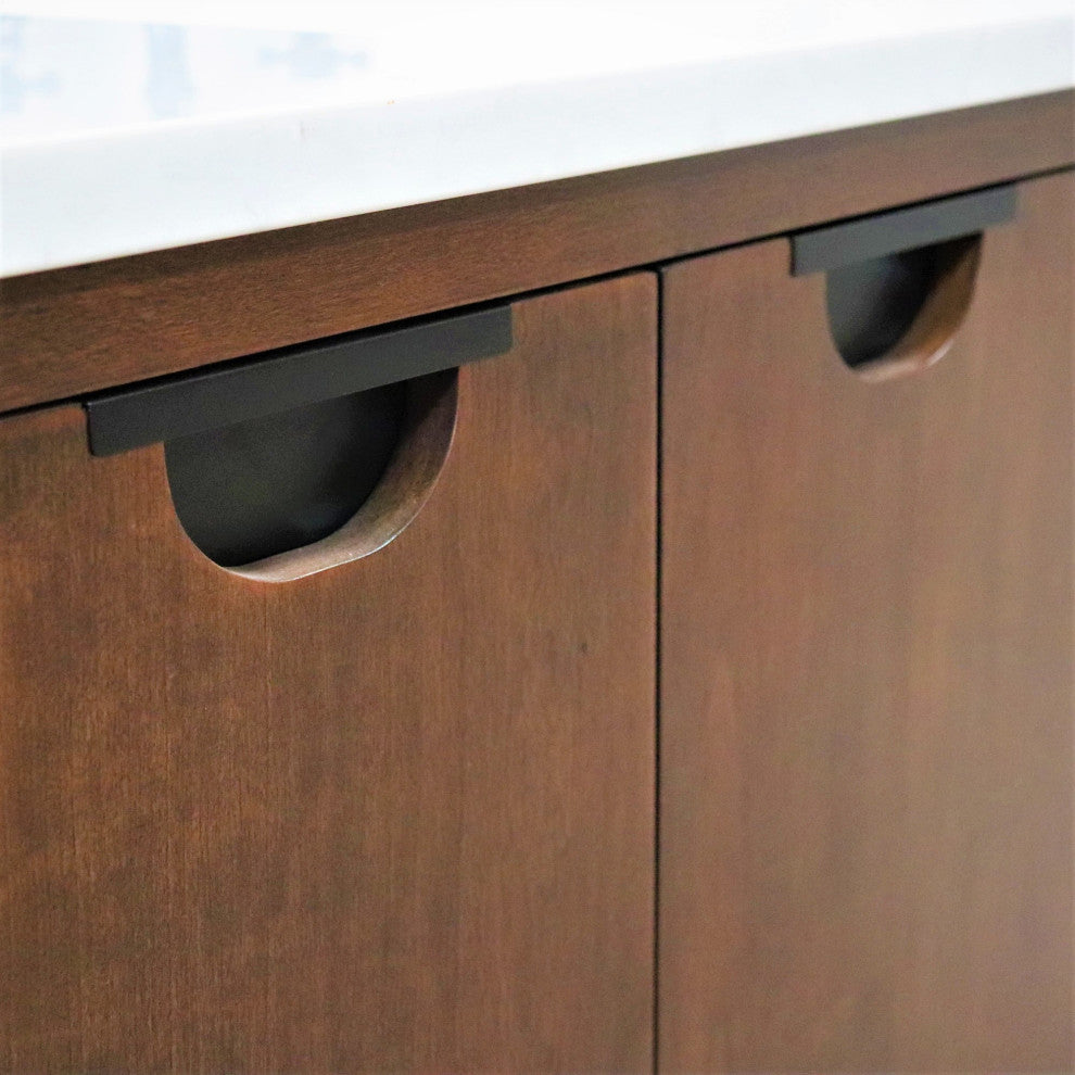 49" Single Sink Vanity, Dark Cherry With Engineered Stone Top