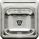 Decorative Square Drop-in Entertainment/Prep Sink With Smooth Surface