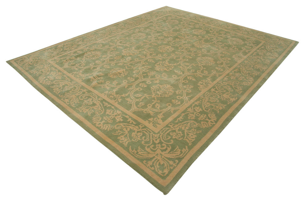Rug N Carpet - Hand-Knotted Oriental 8' 2" x 10' 2" Pastel Oushak Area Rug