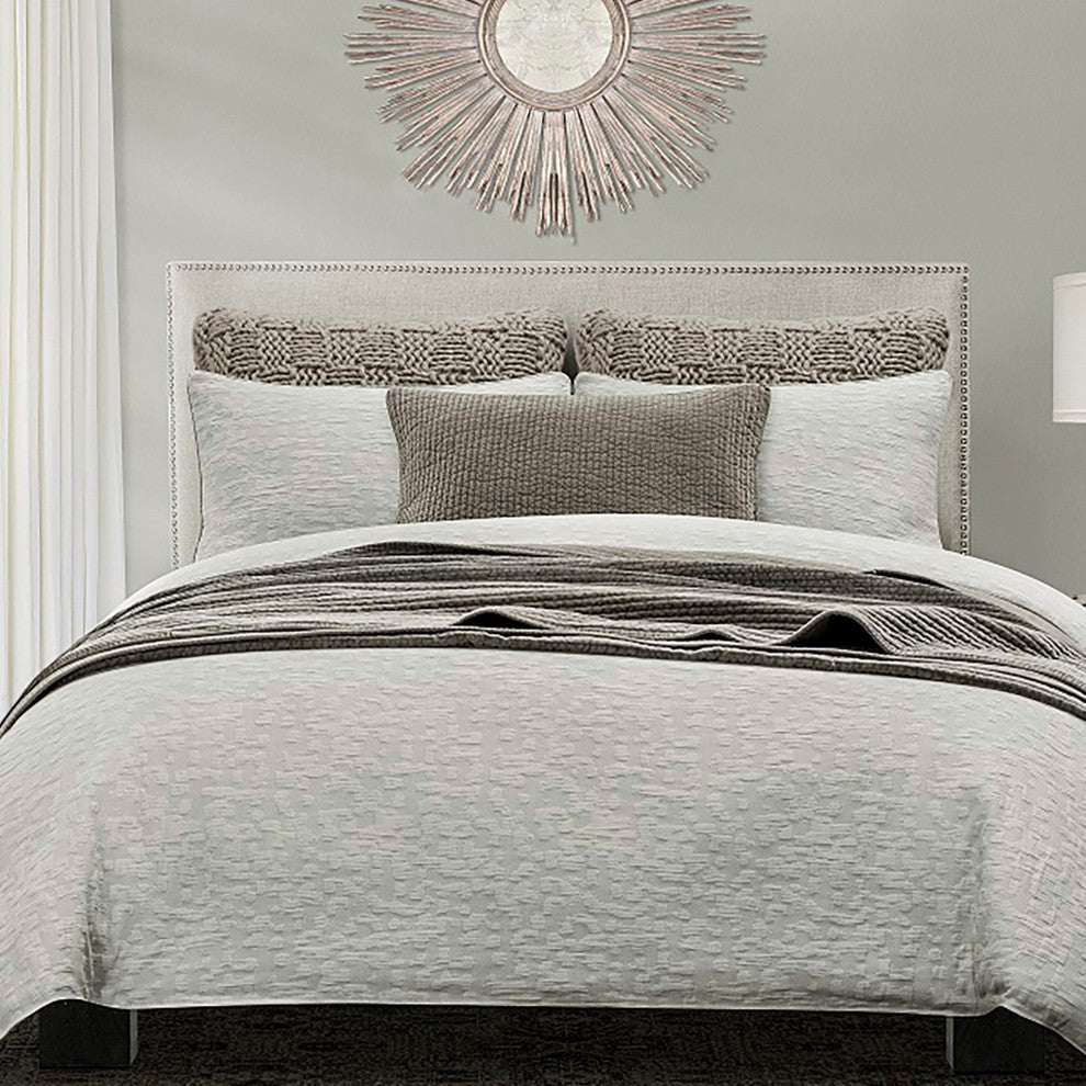 Porto Matelasse Comforter Set, 3PC, Light Taupe, Super Queen