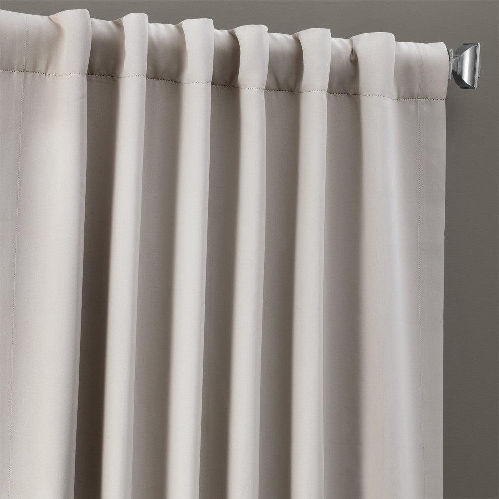 Room Darkening Curtain Panel Pair, Alabaster Beige, 50"x84"