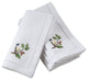 Bluebird Embroidery Cotton Napkins With Hemstitch Border, Set of 6, 20" x 20"