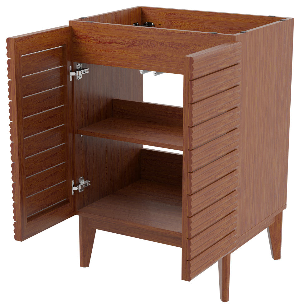 24" Modern Farmhouse 2-Shelf Bath Vanity Cabinet Only (Sink Basin not Included)