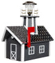 Deluxe Mailbox with Lighthouse, Dark Gray & White, Aluminum Diamond Plate Roof