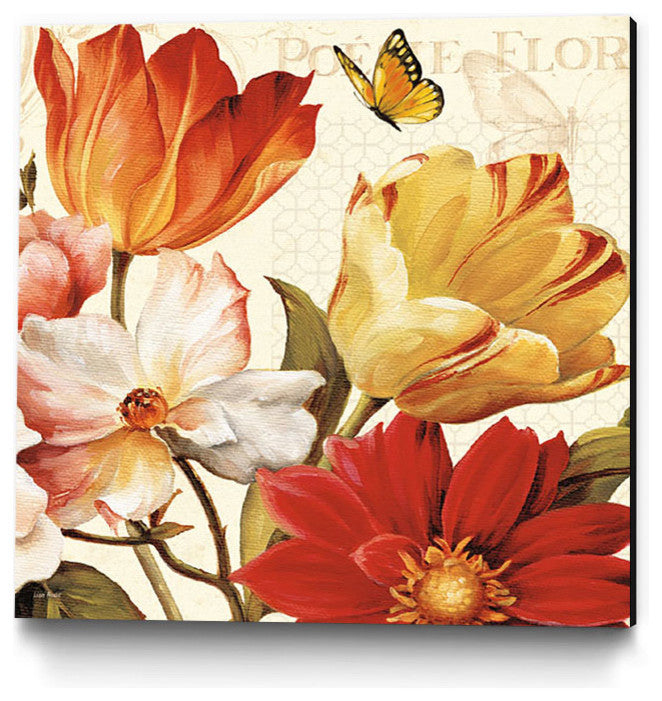 "Poesie Florale III" Museum Mounted Canvas Print, 20"x20"