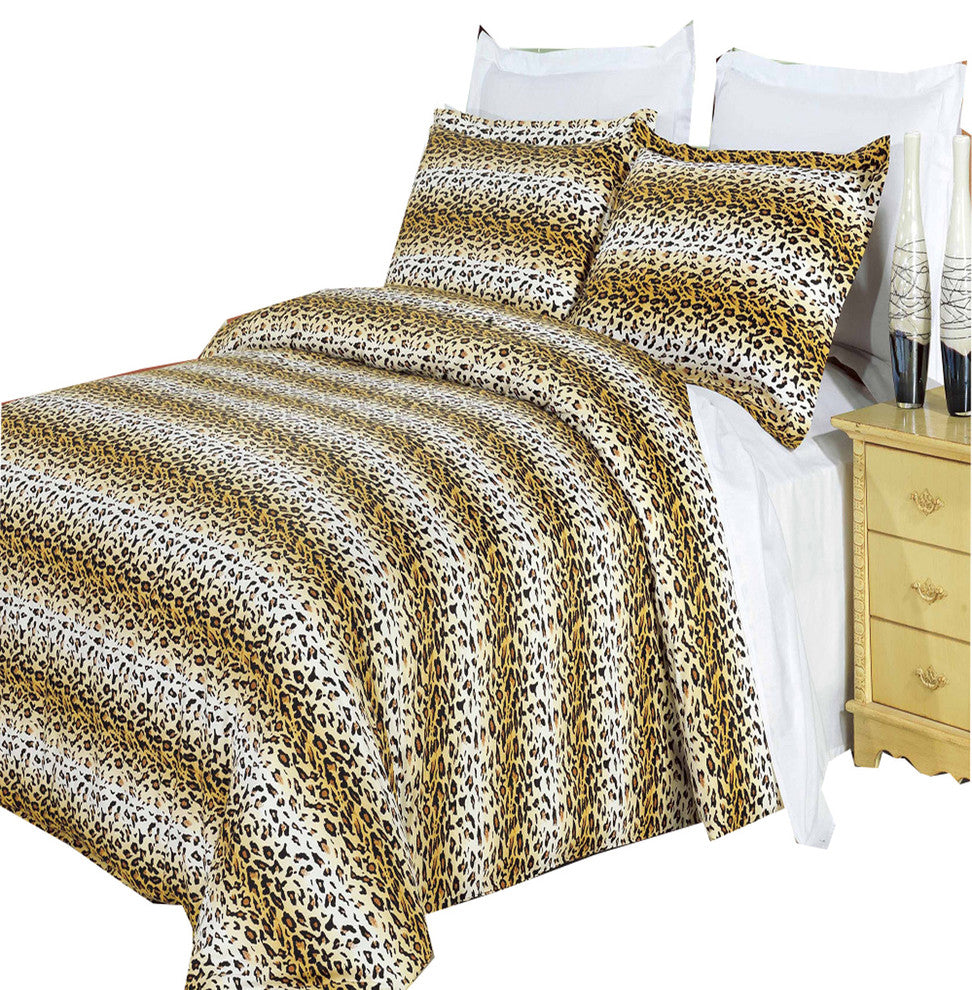 Cheetah 100% Cotton Duvet Cover Set, King/Cal King