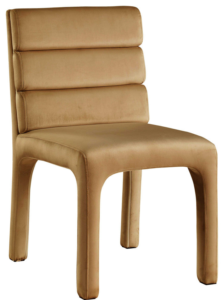Kai Upholstered Dining Chair, Saddle, Velvet, Set of 2