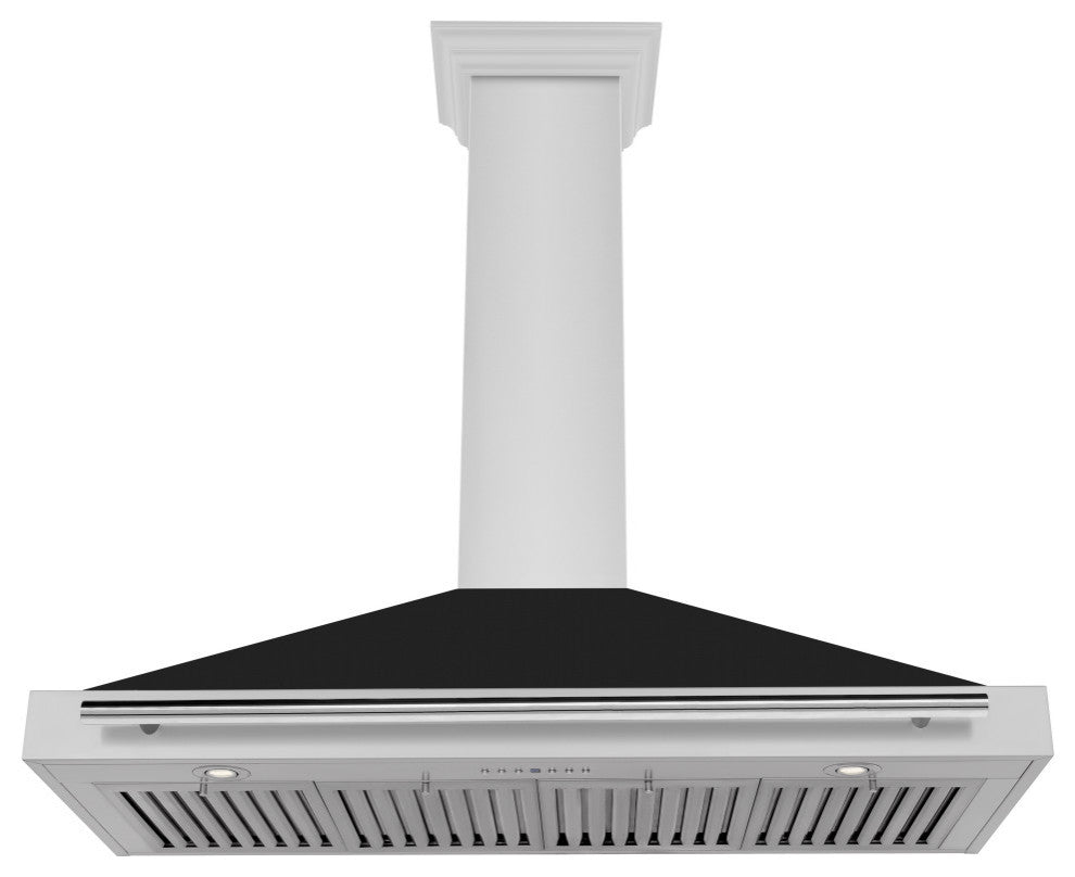 ZLINE 48" Stainless Steel Range Hood With Black Matte Shell, KB4STX-BG-48