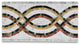 Rainbow Colorful 7.9x15 Marble Mosaic Border Listello Tile Polished, 1 piece