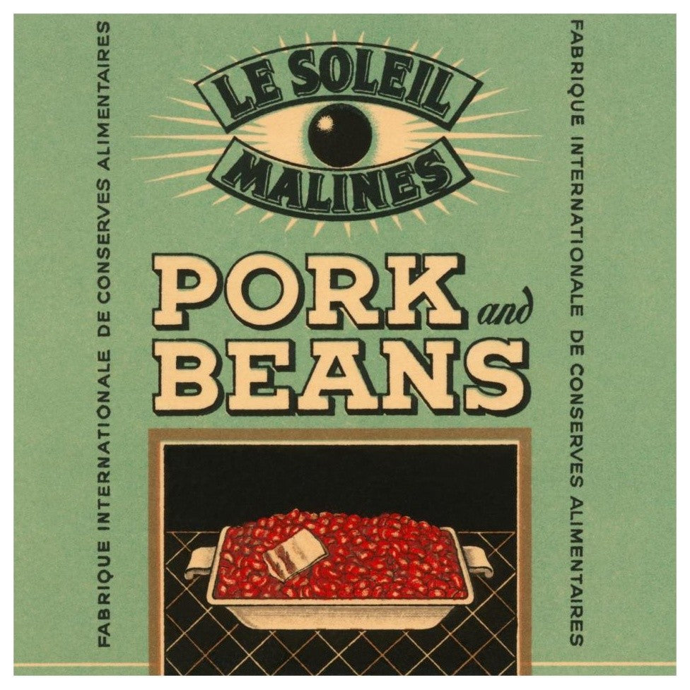 "Le Soleil Malines - Pork & Beans" Digital Paper Print by Retrolabel, 32"x32"