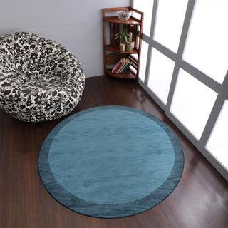 HAND TUFTED WOOL ECO-FRIENDLY AREA RUGS-Blue Color, Contemporary Design