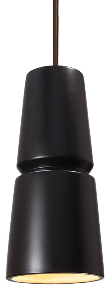 Small Cone 1-Light Pendant, Carbon Matte Black, Dark Bronze, Incandescent