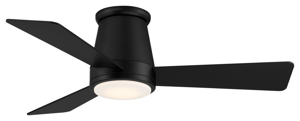 Hug Indoor/Outdoor 3-Blade Smart Ceiling Fan 44" Matte Black, LED, Remote