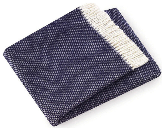 Soft Navy Blue Links Pattern Throw Blanket