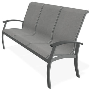 Belle Isle Sling 3-Seat Outdoor Sofa, Alloy/Graphite
