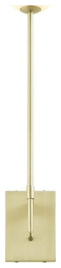 Modway Riva Metal Wall Sconce with Opal White Glass in Satin Brass