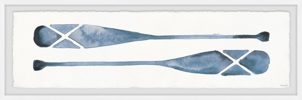 "Paddle Blues" Framed Painting Print, 45"x15"