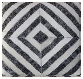 Nyla  Pouf, Grey/Ivory