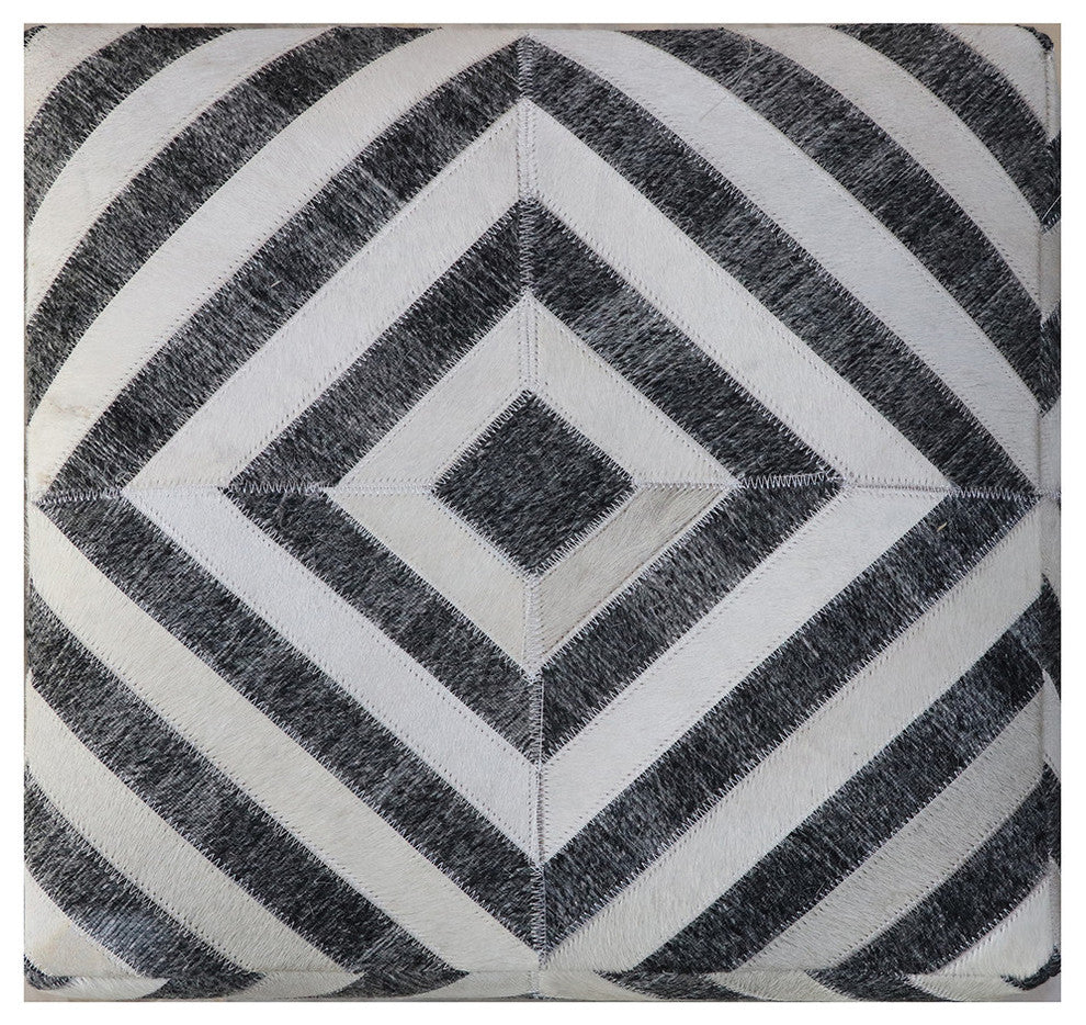 Nyla  Pouf, Grey/Ivory