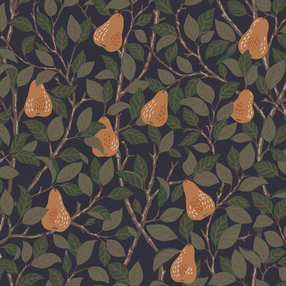 Pirum Navy Pear Wallpaper, Bolt