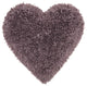 Heart Shaped Lavendar Shag Accent Pillow