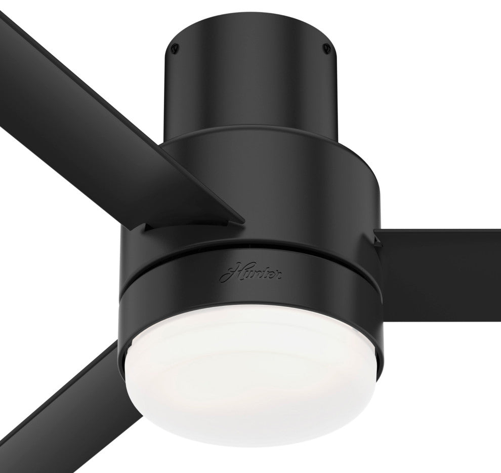 Hunter 44" Gimour Matte Black Ceiling Fan, LED Light and Remote Control