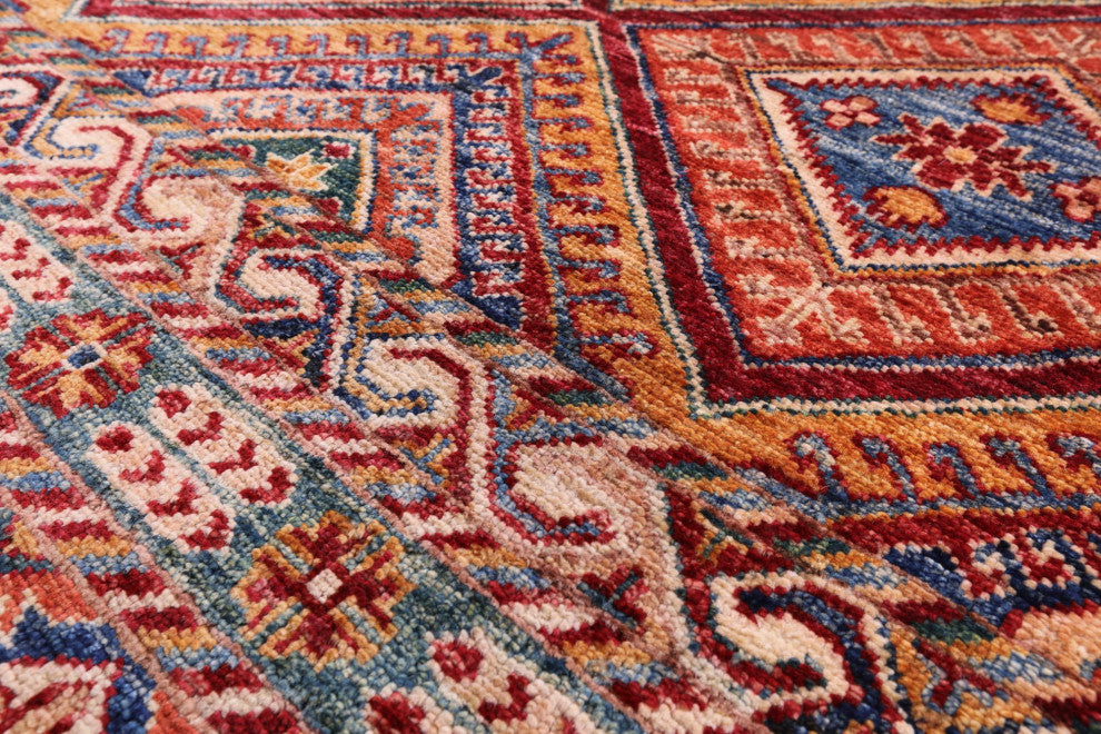 8' 2" X 10' 2" Khorjin Super Kazak Handmade Wool Rug Q5867