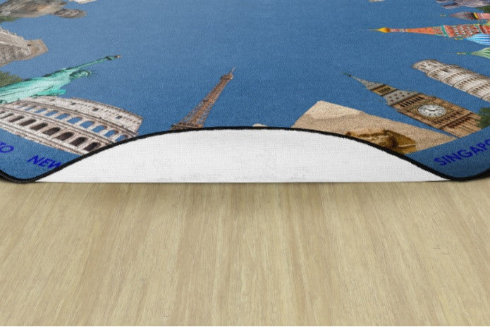 Flagship Carpets FA1360-27FS 6'RND Where In The World Rug