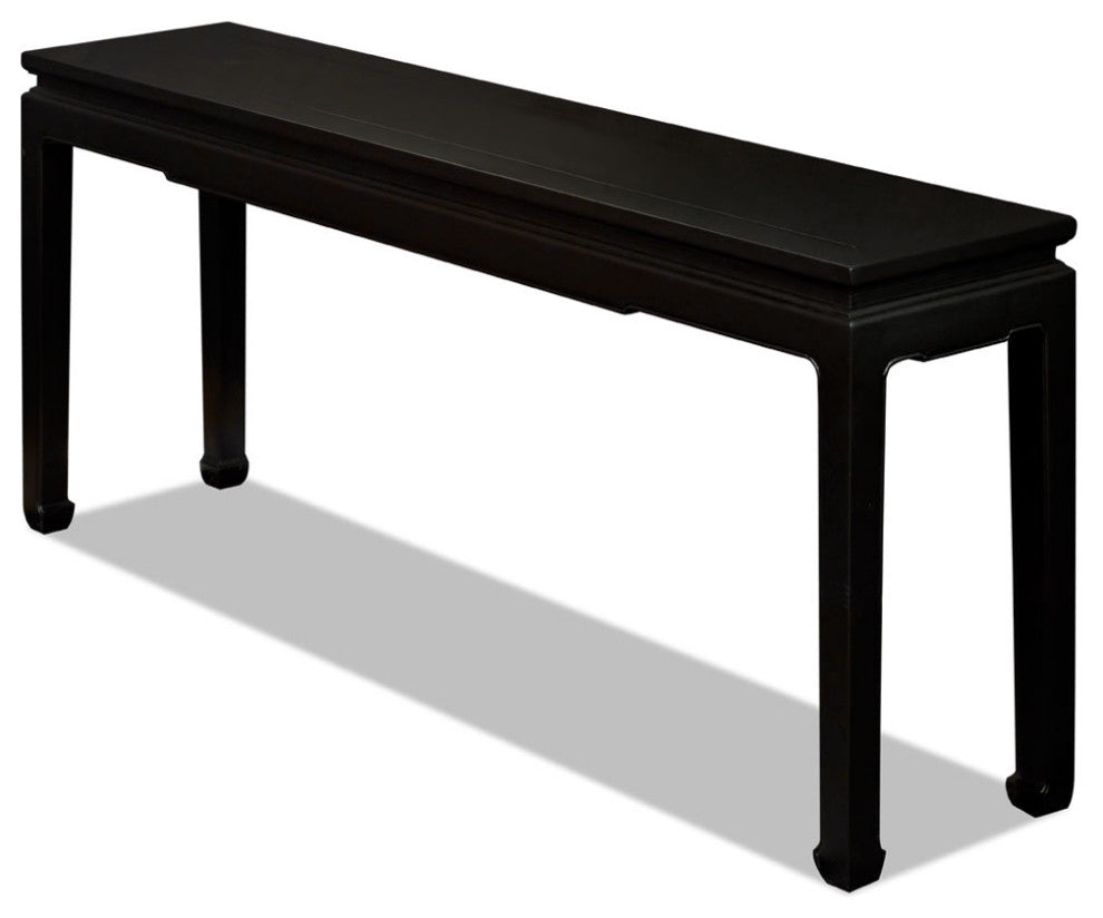 Black Elmwood Zen Style Asian Console Table