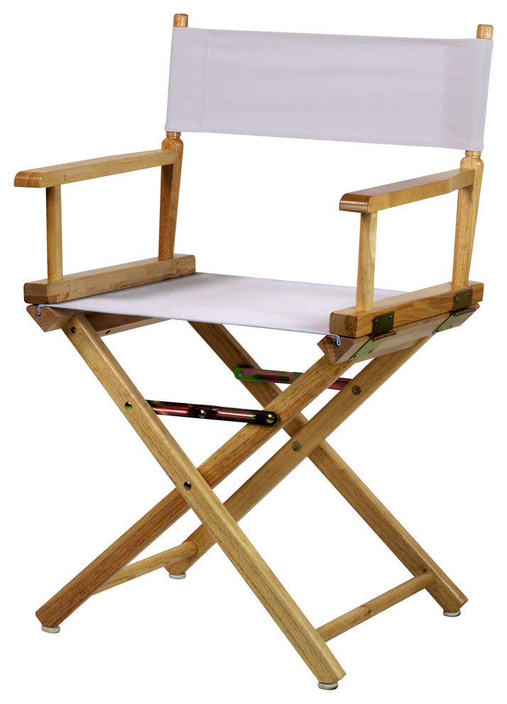 018" Director's Chair Natural Frame-White Canvas