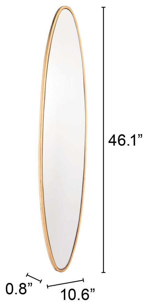 Large Oval Mirror Gold