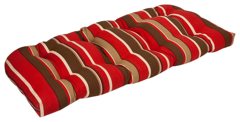 Monserrat Red Wicker Loveseat Cushion
