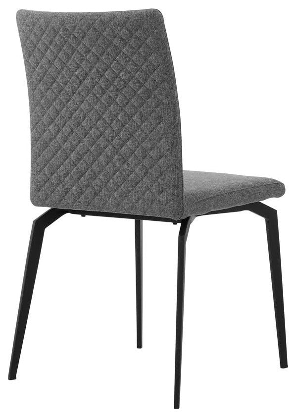 Lyon Gray Fabric and Metal Dining Room Chairs - Set of 2