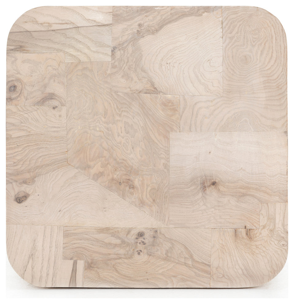 Blanco End Table, Bleached Burl
