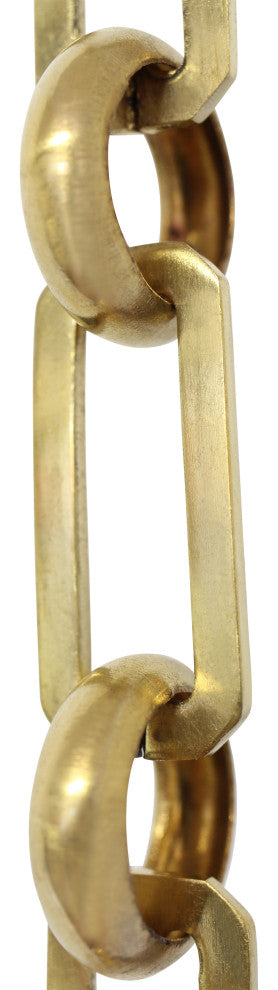 RCH Hardware Brass Rectangle Chandelier Chain, 3', Polished Brass, U40