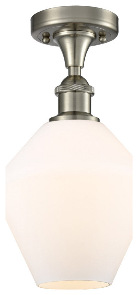 Innovations 516-1C-SN-G651-8-LED 1-Light Semi-Flush Mount, Brushed Satin Nickel