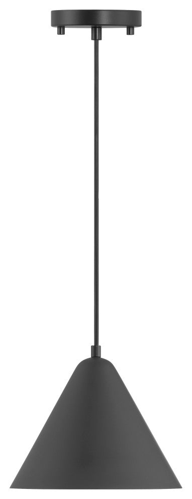 Ford LED Pendant, Replaceable LED, Matte Black, 9.5in