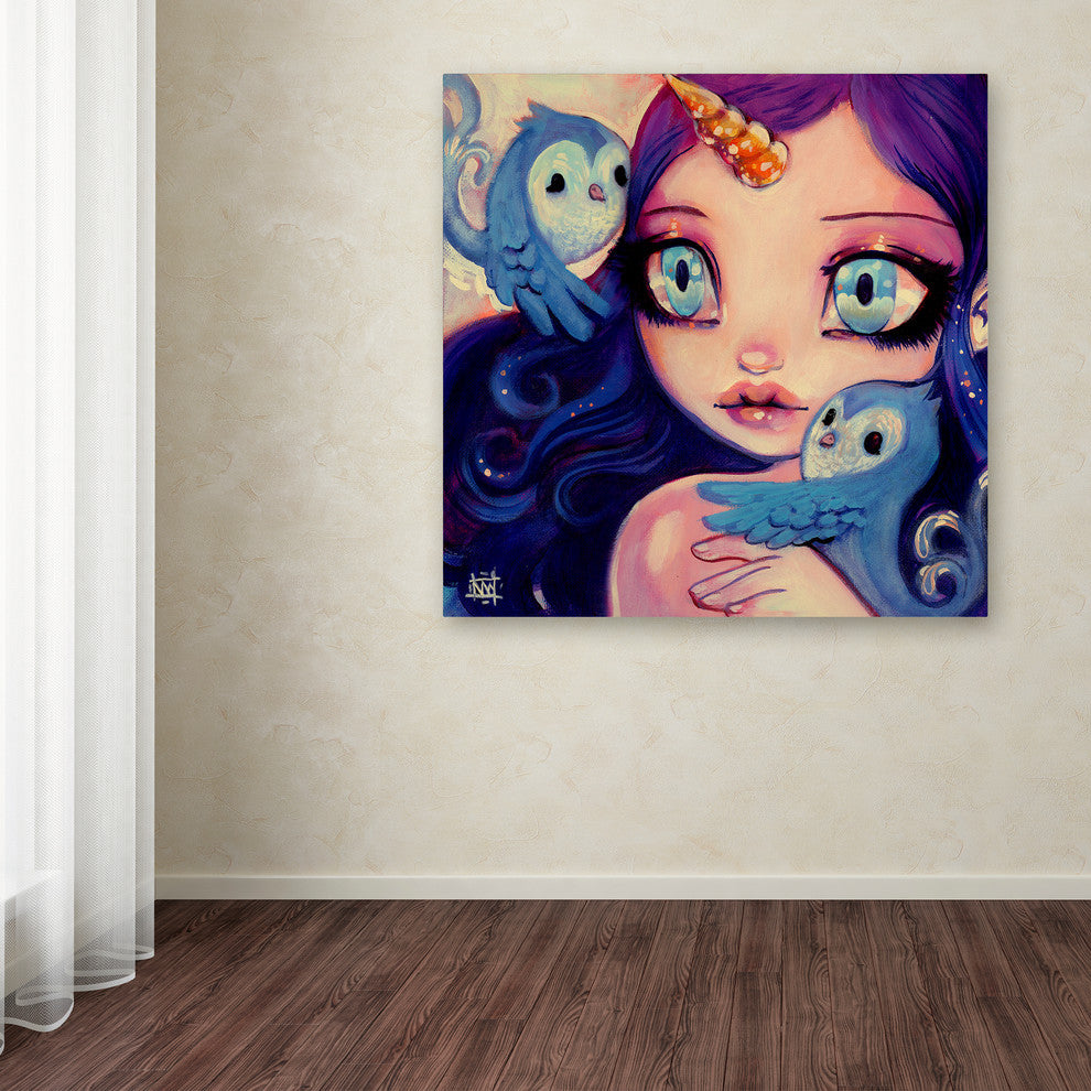 Natasha Wescoat 'A Little Birdy Told Me' Canvas Art, 18x18