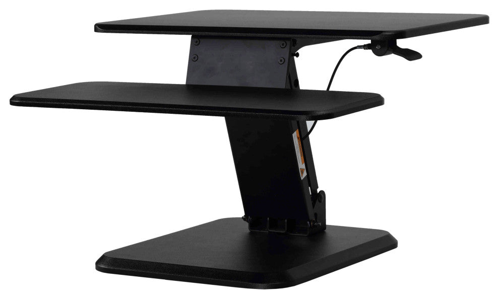 Cortesi Home Orbit Sit to Stand Adjustable Desktop Monitor Stand, Black
