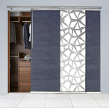 Scattered-Azure Extendable Panel Track Room Divider Vertical Blinds 94"Hx36-66"W