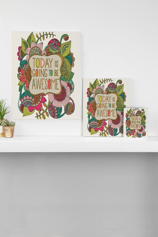 Deny Designs Valentina Ramos Today Is Going To Be Awesome Art Canvas