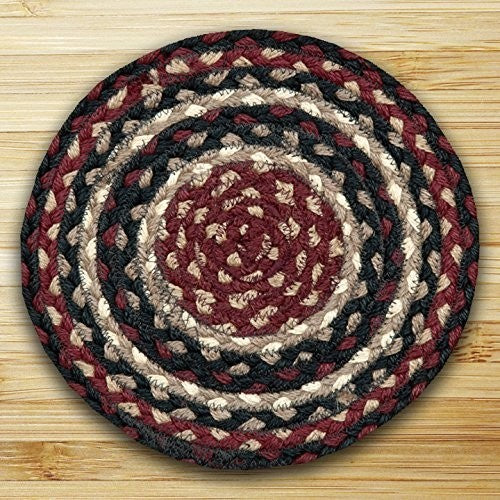 Burgundy, Black and Tan Sample, 10" Round