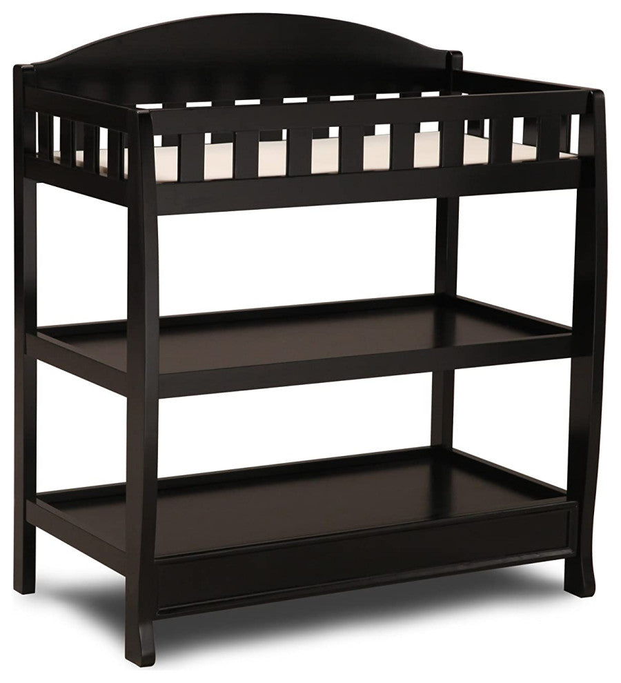 Black Infant Changing Table with Pad