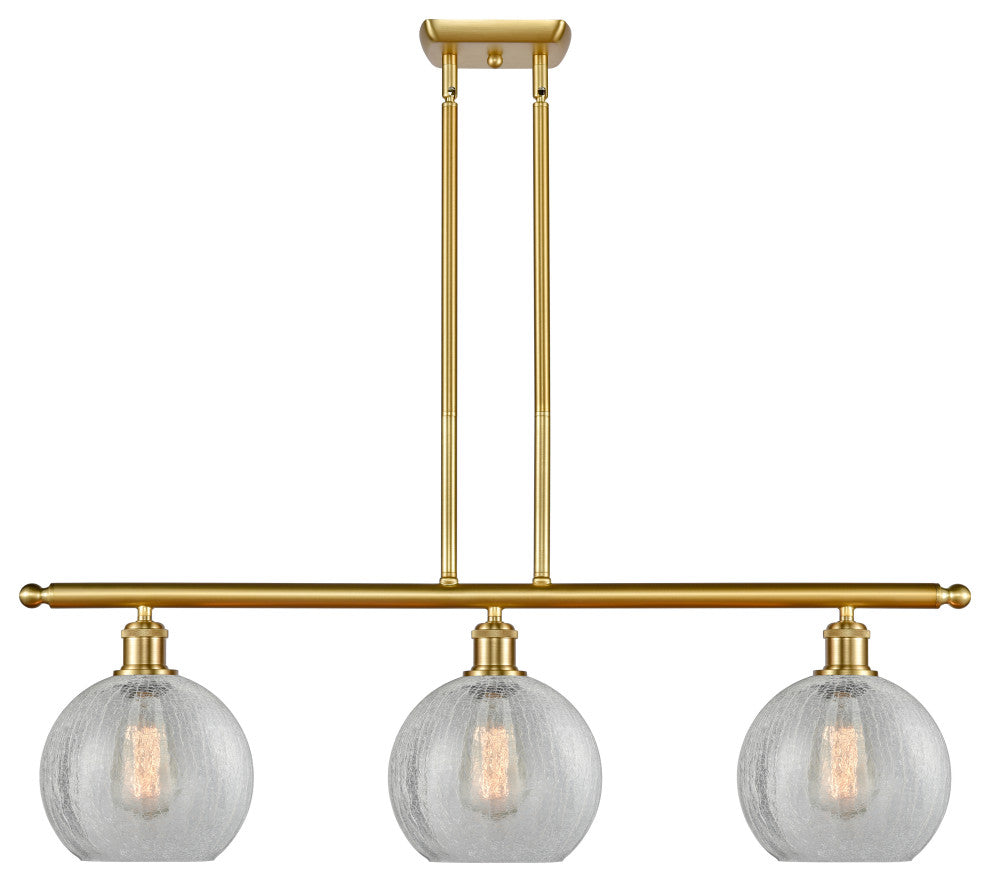 Innovations Lighting 516-3I-SG-G125-8-LED Athens 3 Light 36" Island Light