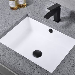 1-5/8" Push Pop-Up Drain Stopper With Overflow for Sink, Matte Black