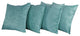 Serenta Textured Velvet Pillow Shell, Set of 4, North Sea